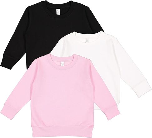 RABBIT SKINS Toddler Boy & Girl Fleece Long Sleeve Pullover Sweatshirt| 2T to Size 7, 3 Pack Bulk Set in Saudi Arabia