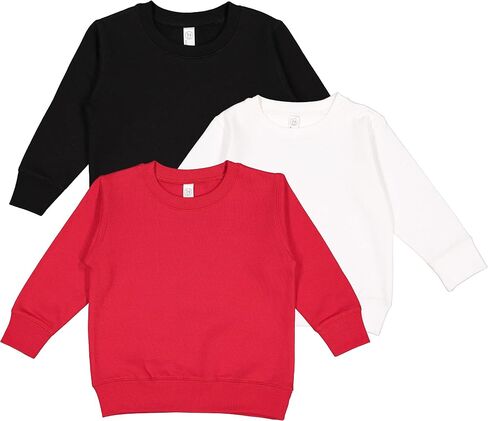 RABBIT SKINS Toddler Boy & Girl Fleece Long Sleeve Pullover Sweatshirt| 2T to Size 7, 3 Pack Bulk Set in Saudi Arabia
