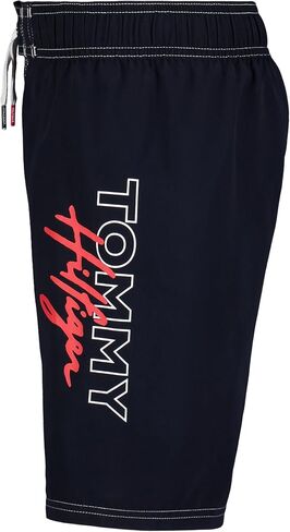 سروال سباحة للأولاد من Tommy Hilfiger Tommy Logo Script (للأطفال الكبار) Tommy Red MD (12-14 طفل كبير) in Kuwait