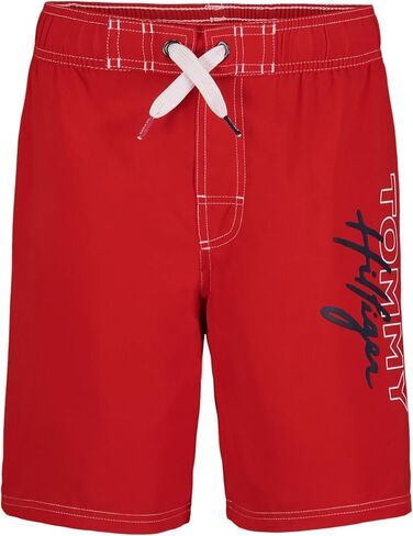 سروال سباحة للأولاد من Tommy Hilfiger Tommy Logo Script (للأطفال الكبار) Tommy Red MD (12-14 طفل كبير) in Kuwait