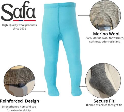 SAFA - Merino Wool Tights for Baby and Toddler, Closed Toe, Soft and Breathable in Saudi Arabia