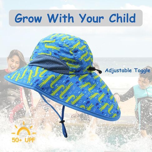 الأولاد شمس قبعة واسعة الفتيات حماية الشمس قبعة الأطفال القبعات الشاطئية القبعة الصيفية مع رفرف الرقبة UPF 50+ in Kuwait