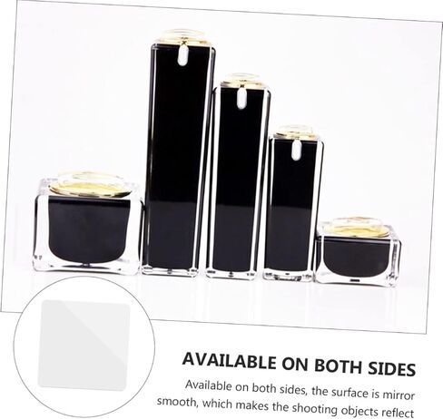 1pc Acrylic Photo Prop Board Reflective Mirror Backdrop for Makeup Product Photography White 35x35cm in Kuwait