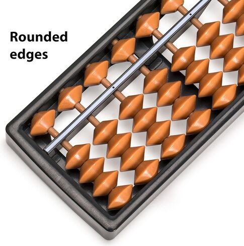 Yellow Mountain Imports Vintage Style Wooden Abacus - 13.9 Inches (35.3 Centimeters) - Professional 17 Column Soroban Calculator with Reset Button - Made in Kuwait