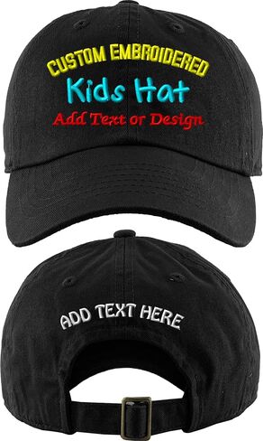 Custom Hat with Embroidery - Personalized Caps & Beanies for Adults & Kids - Add Text or Logo - Front & Back Custom Stitching in Saudi Arabia