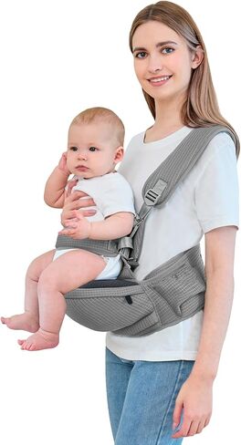 IULONEE Hip Seat Baby Carrier Baby Sling Toddler Backpack with Multiple Pockets Detachable Infant Wrap Comfortable Baby Wrap Carrier Ergonomic Baby Hipseat Sling for Newborns in Saudi Arabia