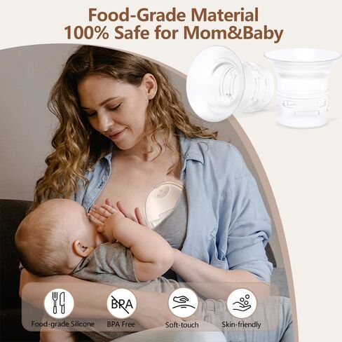 12pcs Breast Pump Parts, 8pcs Duckbill Valves and 4pcs Silicone Diaphragm Compatible with eufy S1 Pro/S1/E10 Wearable Breast Pump, Replace for eufy Pump Original Parts Diaphragm Duckbill Valve in Kuwait