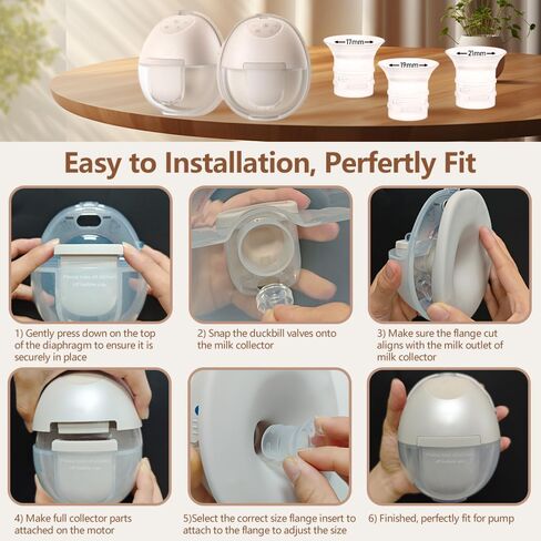 12pcs Breast Pump Parts, 8pcs Duckbill Valves and 4pcs Silicone Diaphragm Compatible with eufy S1 Pro/S1/E10 Wearable Breast Pump, Replace for eufy Pump Original Parts Diaphragm Duckbill Valve in Kuwait