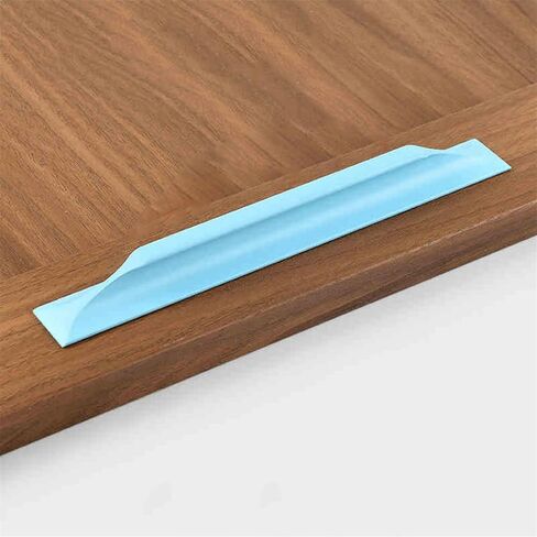 Cabinet Handles, 2 Packs Children's Room Handles Cabinet Self-Adhesive Door Knob Kitchen Colourful Cupboard Handles,Drawer Pulls,Aluminum Alloy Profile for Wardrobe,Dresser,Bathroom(Blue,200mm) in Saudi Arabia