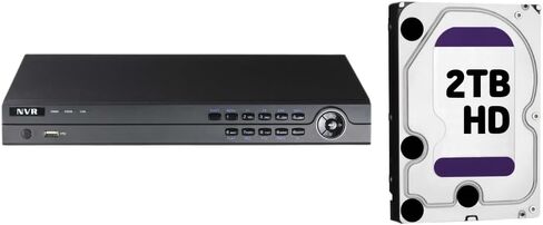 CCTVWHOLESALEOUTLET 4MP 16CH NVR Security System with 8 Outdoor 2MP IP 2.8mm Lens Cameras + Built-in Mic, 2TB HDD in Saudi Arabia