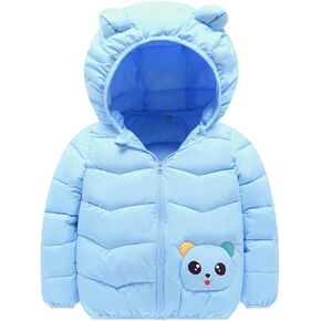 Toddlers Snow Jacket Winter Down Coats for Kids Boys Girls Panda Prints Light Puffer Padded Jacket 𝐁ear Hoods