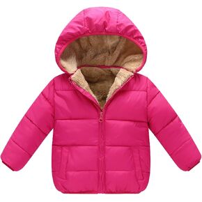 Toddler Infant Removable Hat Puffer Coat Kids Girl Boy Windproof Zip Padded Down Jacket Winter Child Thick Warm Clothes