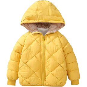 Lightweight Girls Coat Baby Girls Boys Winter Clothes Toddler Puffer Down Jacket Coat Fleece Lined Zipper Hooded