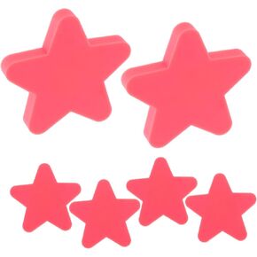 Gadpiparty 6pcs Star Shaped Drawer Knobs Charming Soft Handles for Dressers Cabinets Closets Adorable Cartoon Design Fit for Furniture Decor