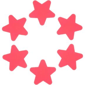 DOITOOL 6pcs Star Shaped Dresser Handles Funky Cartoon Pulls for Cabinets Soft Material Drawer Wardrobe Handle Child Proof Vintage Style