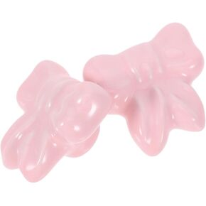 2pcs Vintage Ceramic Bow Cabinet Knobs for Boy Girl Furniture Decorative Drawer Pulls for Wardrobe Cupboard Dresser Easy Installation Sturdy and Design