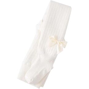 Toddler Baby Tights Spring 𝗦eamless Cable Knit Leggings Pantyhose with Bowknot Solid Soft Stretchy Leggings