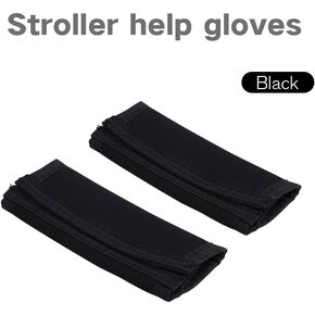 Premium 2PCS BLACK Baby Stroller Cover Cover Cover Pumper - for pusherchair stroller - تصميم جديد ومحسّن