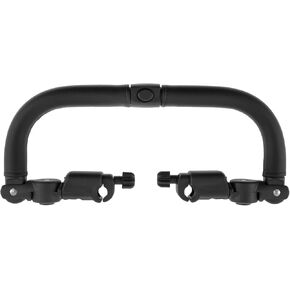 Stroller Bumper Bar Angle Adjustable Armrest Stroller Handle Multifunctional Stroller Bumper Handle Removable Stroller Crossbar for Baby Stroller(1,black)