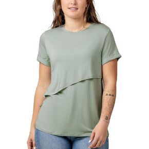 Kindred Bravely Asymmetrical Nursing T-Shirt | Maternity Top for Breastfeeding, Pumping