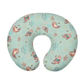 Brown Cow Nursing Pillow Support Cover Stain Resistant Portable Fabric Baby Nursing Pillow Cover for Baby Nursing Pillow Cover, Green Christmas Decor