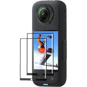 واقي شاشة 2Pack لـ Insta360 X5 ، غلاف واقٍ لفيلم شاشة LCD الزجاجية المقسّر لـ Insta 360 X5 ، Ultra HD ، 9H صلابة ، مضاد للقرعة