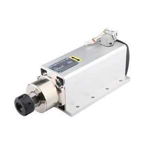 Engraving 6.0KW ER32 Air-Cooled Spindle Motor 18000RPM Square Spindle 4 Bearing Mounting Flange Used For CNC Router Engraving Accessories(6.0kw 220V)
