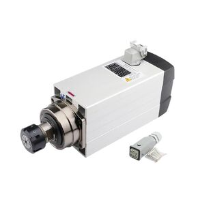 Engraving GDF60-18Z-4.5kw ER32 Chuck Square Air-Cooled Spindle Motor 220v/380v Milling Machine Spindle 4 Bearing For CNC Router Accessories(4.5kw ER32 380V)
