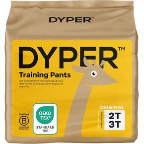 DYPER - Toddler Pull Up Style Potty Training Pants Girls/Boys Day & Overnight Protection - Made with Plant-Based*, Honest Ingredients, Hypoallergenic - Size 3T-4T (24 Count)