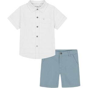 Calvin Klein baby-boys 2pc Shirt Short Set