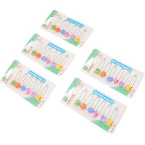 دبابيس السلامة الحيوانية 30pcs للحيوانات لدبابيات الحفاضات البلاستيكية اللطيفة للحفاضات واستخدام الحيوانات الأليفة للملابس