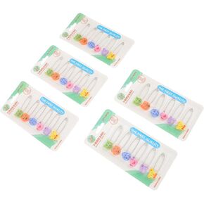 30Pcs Animal Design Safety Pins for Durable Diaper Pins Plastic Locks for Cloth Diapers and Crafts