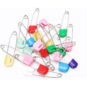 20Pcs Baby Infant Child Cloth Nappy Diaper Pins Locking Holder