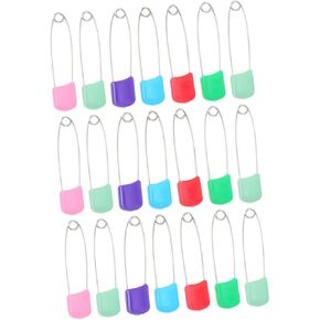 50pcs دبابيس حفاضات رأس دبوس أمان مع إغلاق قفل للحفاضات وأثناعها بشكل آمن للاستخدام متعدد الاستخدامات