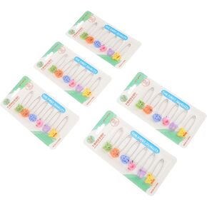 30Pcs Nappy Pins Animal Safety Pins for Newborn Diapers Secure Fastening Clips to Prevent Leaking for Cloth Diapers and Clothes