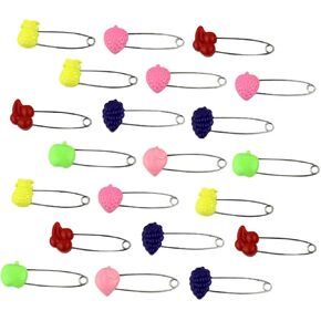 LIFKOME 50pcs Colorful Safety Fruit Design Cloth Diaper Lightweight Locking Nappy Clips for Crafts Shower Invitations Portable and Safe Random Style