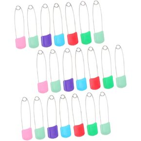 50pcs دبابيس سلامة ملونة مختلطة دبابيس حفاضات رأس متينة لمشاريع حرفة الخياطة القماشية
