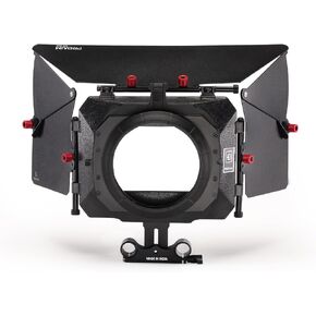 PROAIM MB-600 Full-Featured Sunshade Mattebox with Height Riser for Camera Lenses up to 95mm for 15mm Rail Rod Support Rig, for DSLR Video BMCC Camcorder PMB600