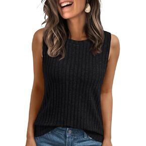 Womens Tank Tops Tunic Shirts Summer Fashion Soft Clothes Casual Sleeveless V Neck Tops