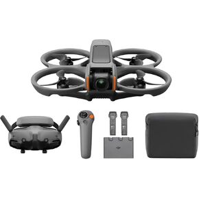Avata 2 (DJIXJ Avata 2 Fly More Combo (3 Batteries), FPV Drones with Camera for Adults 4K, Immersive Experience, One-Push Acrobatics, Built-in Propeller Guard, 155° FOV, Drone Compliant with FAA Remote ID)