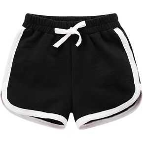 Kids Girls Summer Casual Solid Color Wide Leg Shorts Toddler Infant Girls Cotton Loose Fit Elastic Short for Children