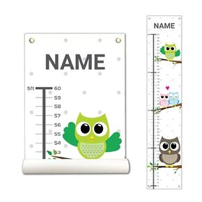 Personalized Kids Canvas Growth Chart, Height Chart, Growth Chart Banner, Forest Animals