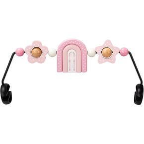 Baby Bouncer Toy Bar Wooden متوافق مع Baby Bjorn Bouncer ، مرفق لعبة الحارس ، ملاءمة ضيقة وآمنة ، ممتعة للغاية لمشاهدة ولمس الأطفال جميعهم (بومة اللون الخشبية)