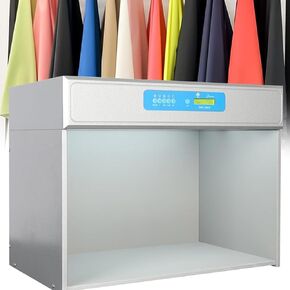 6 Color Matching Cabinet, 6 Light Sources Color Assessment Light Box, Lab Color Matching Tester Machine, for Fabric Textile Clothes Printing