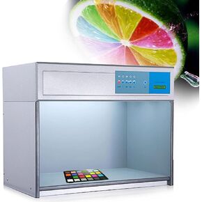 Color Assessment Cabinet Color Matching Cabinet 4 Light Sources, Various Light Sources, Lab Color Matching Light Box for Printed Textile Hardware Leather Plastic Fabric