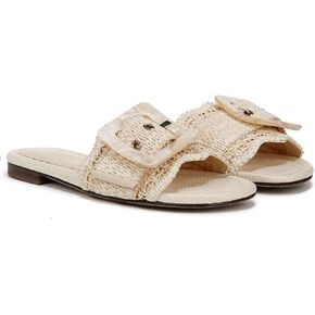 صندل Raffia للنساء مشبك القش مسطحة منسوجة Rattan Slides Summer Beach Sandals راحة أحذية لطيفة