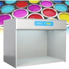 6 Color Assessment Cabinet Box, 6 Light Sources Color Matching Cabinet, Lab Color Matching Light Box, for Paint, Clothes, Cosmetics, Toys