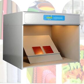 Color Matching Box with 6 Light Sources, Various Light Sources, Lab Color Matching Light Box for Printed Textile Hardware Leather Plastic Fabric
