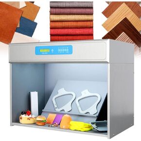 Color Assessment Cabinet, Color Matching Box with 7pcs Light Sources, LED Light Box Color Matching Cabinet,Color Assessment Box for Printed Materials,with 45° Viewing Table