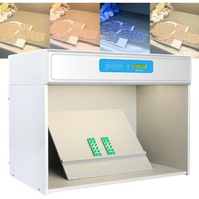 Color Matching Light Box for Dyeing,Color Evaluation Cabinet with 45° Viewing Table &7 Light Sources,LED Light Box Color Assessment Box for Leather/Hardware/Fabric Color Matching
